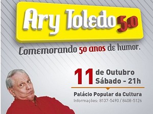 Ary Toledo vem a Campo Grande com a turn onde comemora 50 anos de carreira